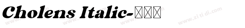 Cholens Italic字体转换